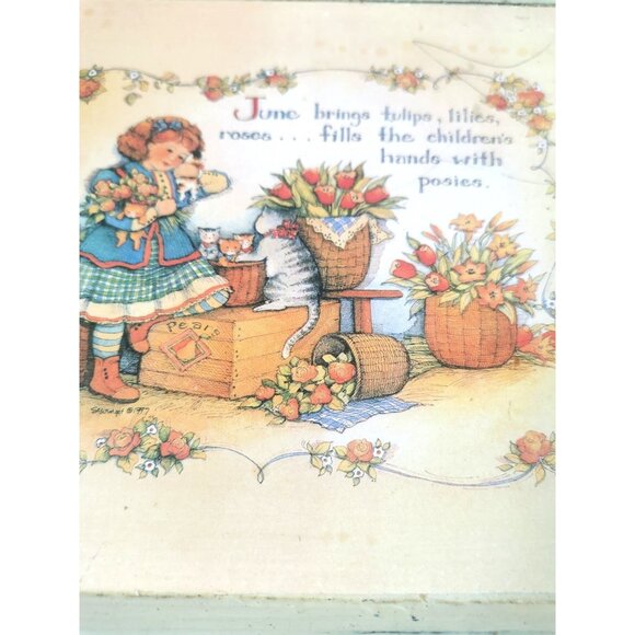 Rare Vintage Picture Wood Serving Tray - Picture 2 of 8